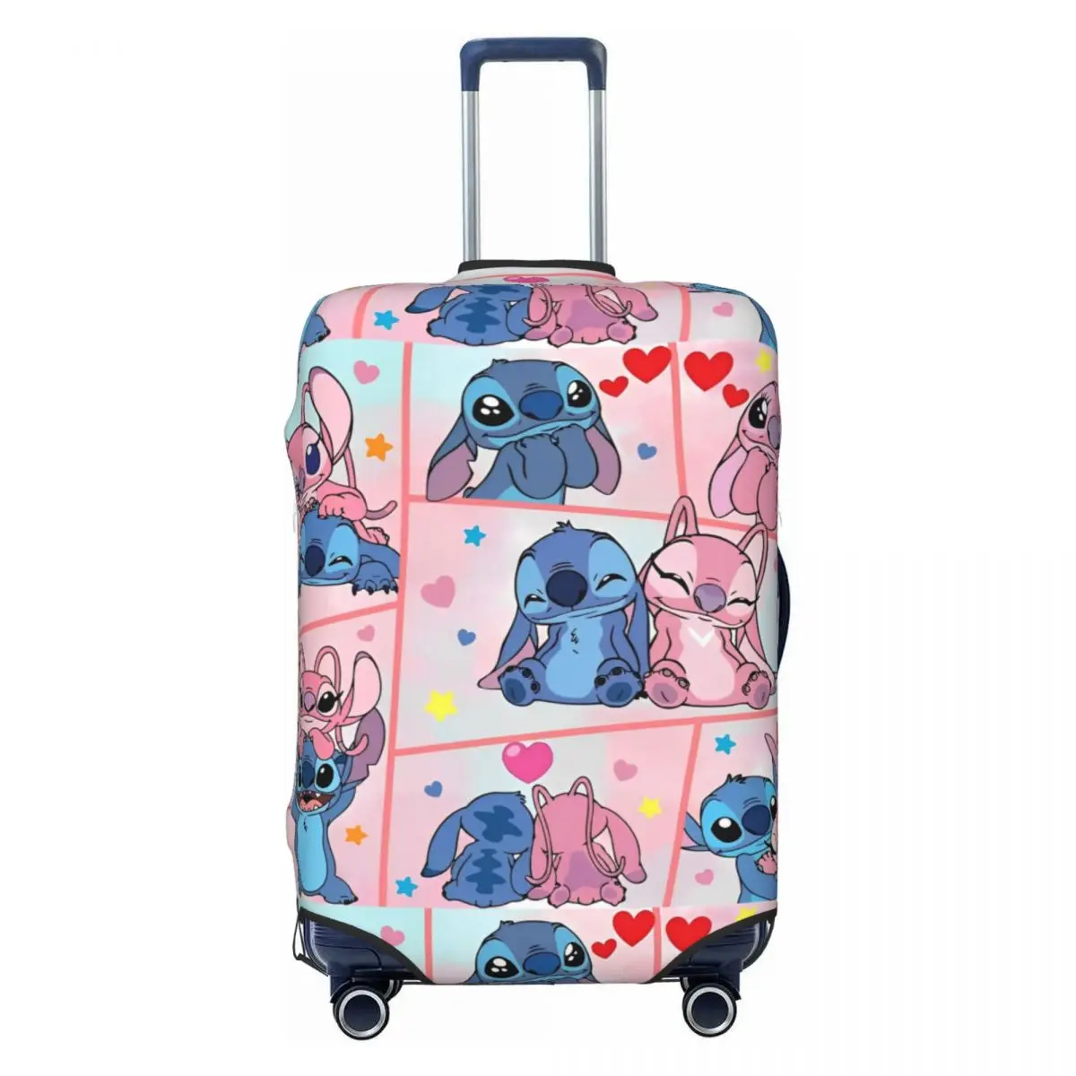 

Kawaii Stitch Anime Manga Suitcase Cover Business Holiday Elastic Luggage Accesories Protection
