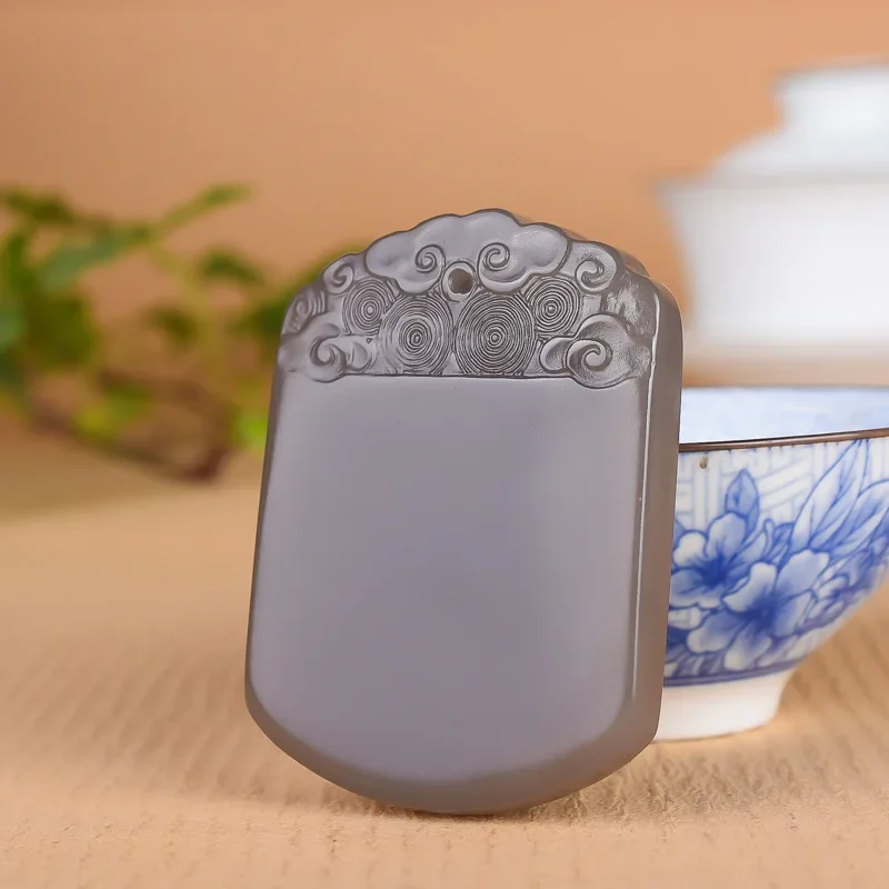 Smoky gray outer Mongolian material safe and sound brand pendant