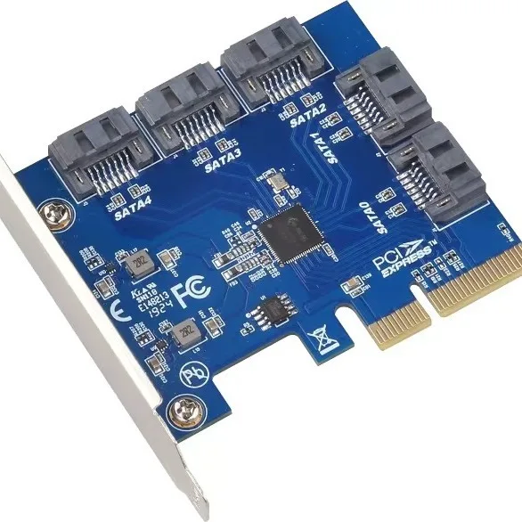 PCI-E to 5-port SATA3.0 expansion card PCIe to SATA bootable SSD solid state drive adapter card