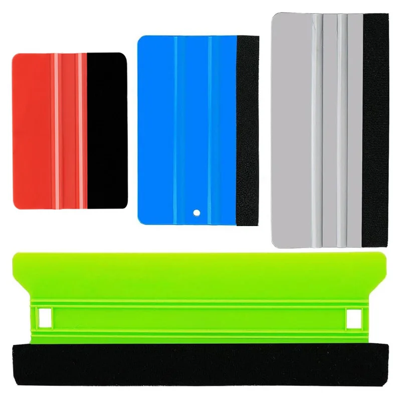 8IN/6IN/5IN/4IN Window Tint Squeegee Felt Edge Wrap Squeegee Wallpaper Tool Decal Applicator Film Bubble Removal Vinyl Scraper