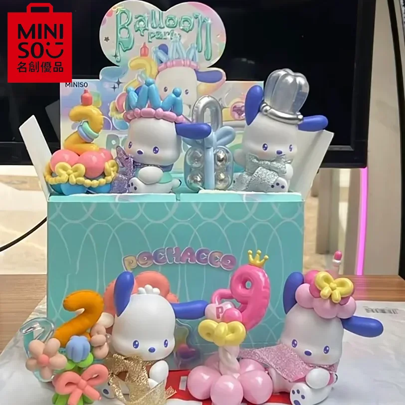 

Miniso Sanrio надувной шар Карнавал Женская серия женские Аниме фигурки Угадай сумку Модель настольное украшение игрушка Подарки