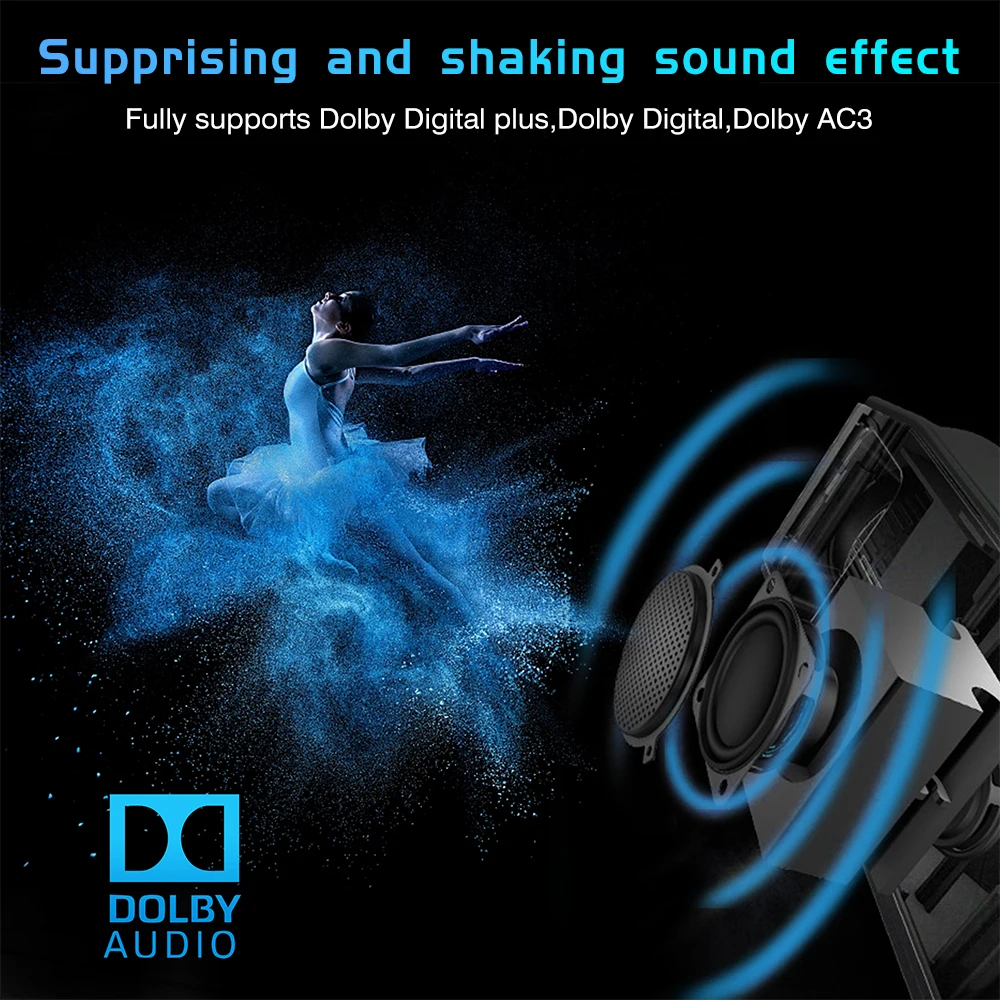 جهاز عرض LED مع واي فاي مزدوج ، جهاز عرض منزلي ، أندرويد ، صوت مزدوج ، دولبي ، صوت ، فيديو 4K ، 8K ، لومن ، X1 ، 2 GB ، 16GB ، #6