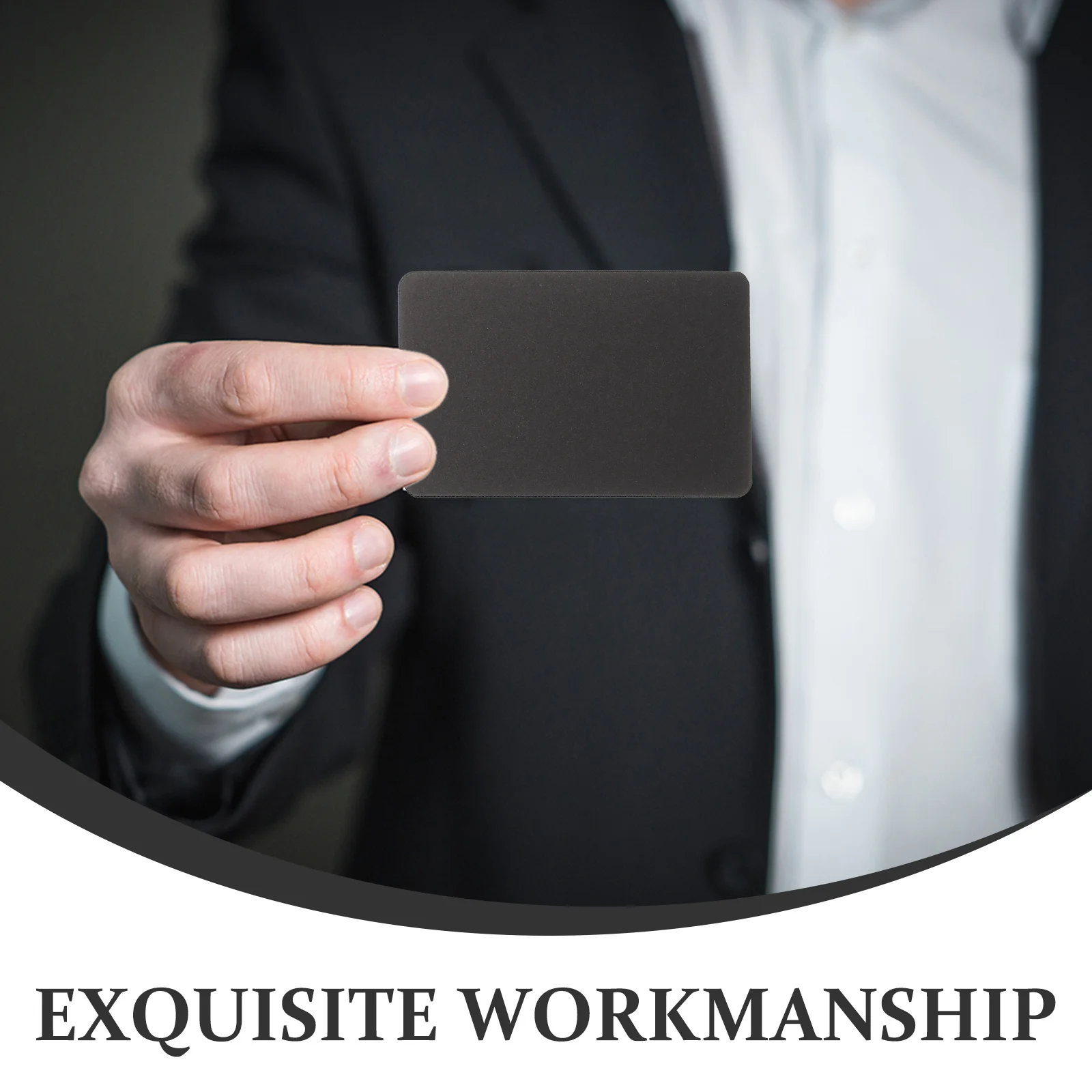 100pcs Black Blank Cards Index Paper Diy Craft Note Sturdy Write Learning Entertainment Collecting Blank Playing Cards Printable