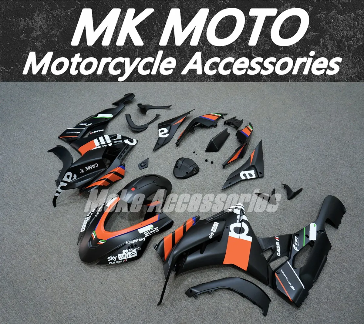 Motorcycle Fairings Kit Fit For RSV4 1100 2022 2023 2024 Bodywork Set ABS Injection Black Orange White