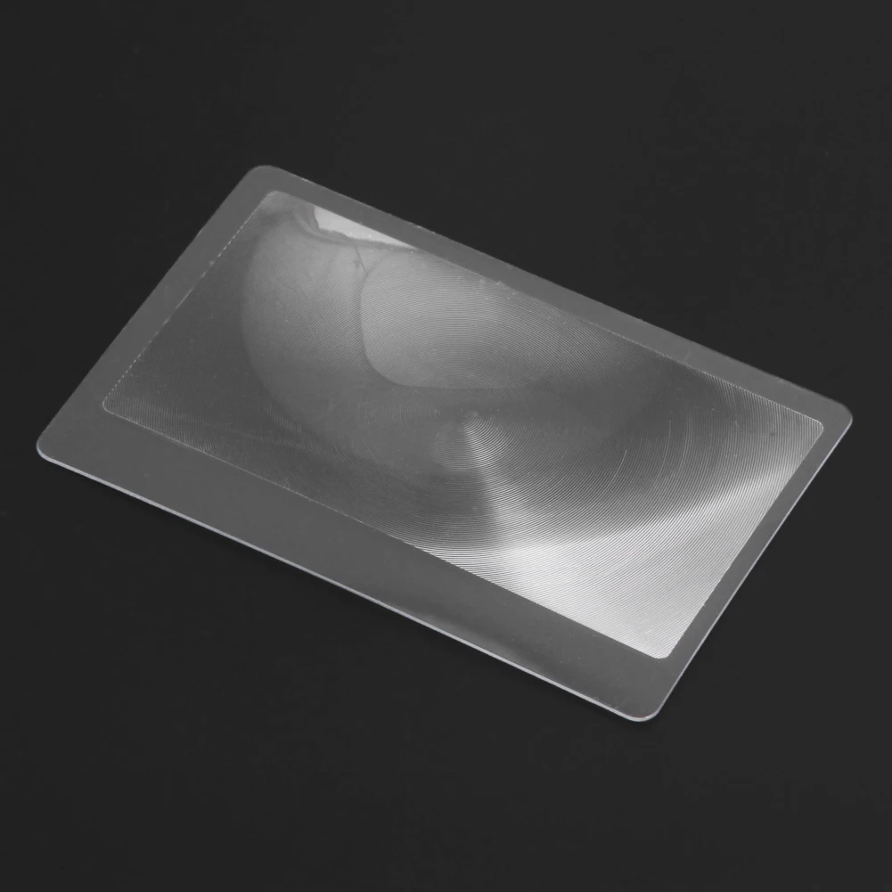 10pcs 3X Magnifier Magnification Magnifying Fresnel LENS 8.00*5.50*0.04cm Pocket Credit Card Size Transparent Magnifying Glass