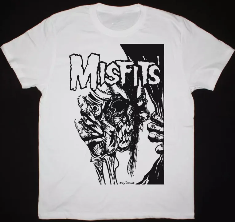 New MISFITS Short Sleeve Cotton White All Size Shirt