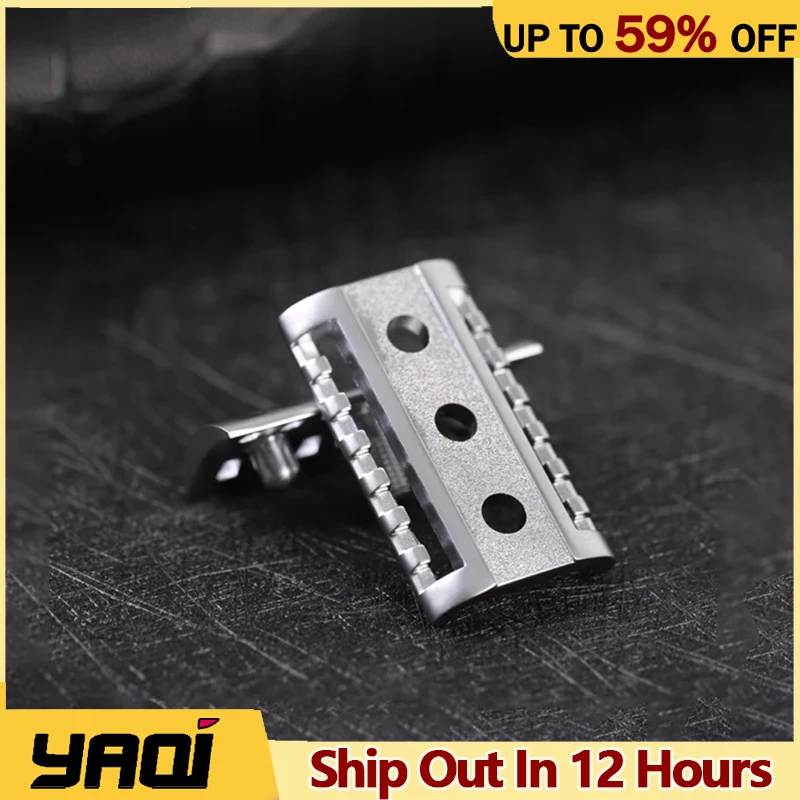 YAQI Chrome Color KNIGHT-HELMET Safety Razor Head for Mens Shaving Razors with A 1.65mm Blade Gap Lightweight Razor Head