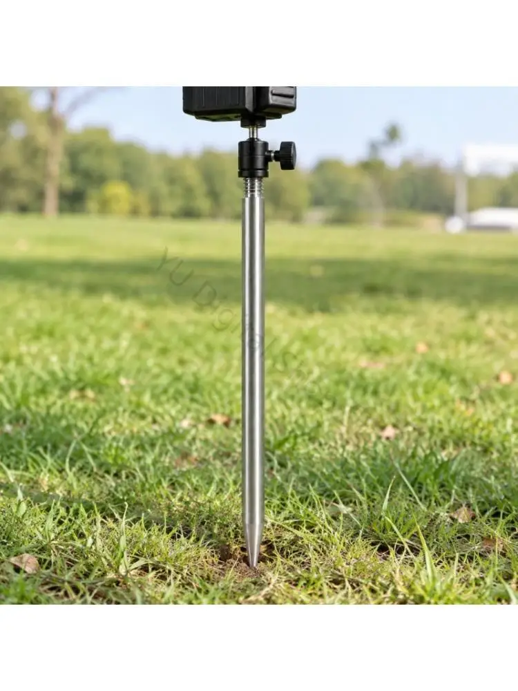 96BA Outdoor Recording Ground Stake Mount Insert with Pointed Structure for Compatible Camera Heads and Recording Stands on