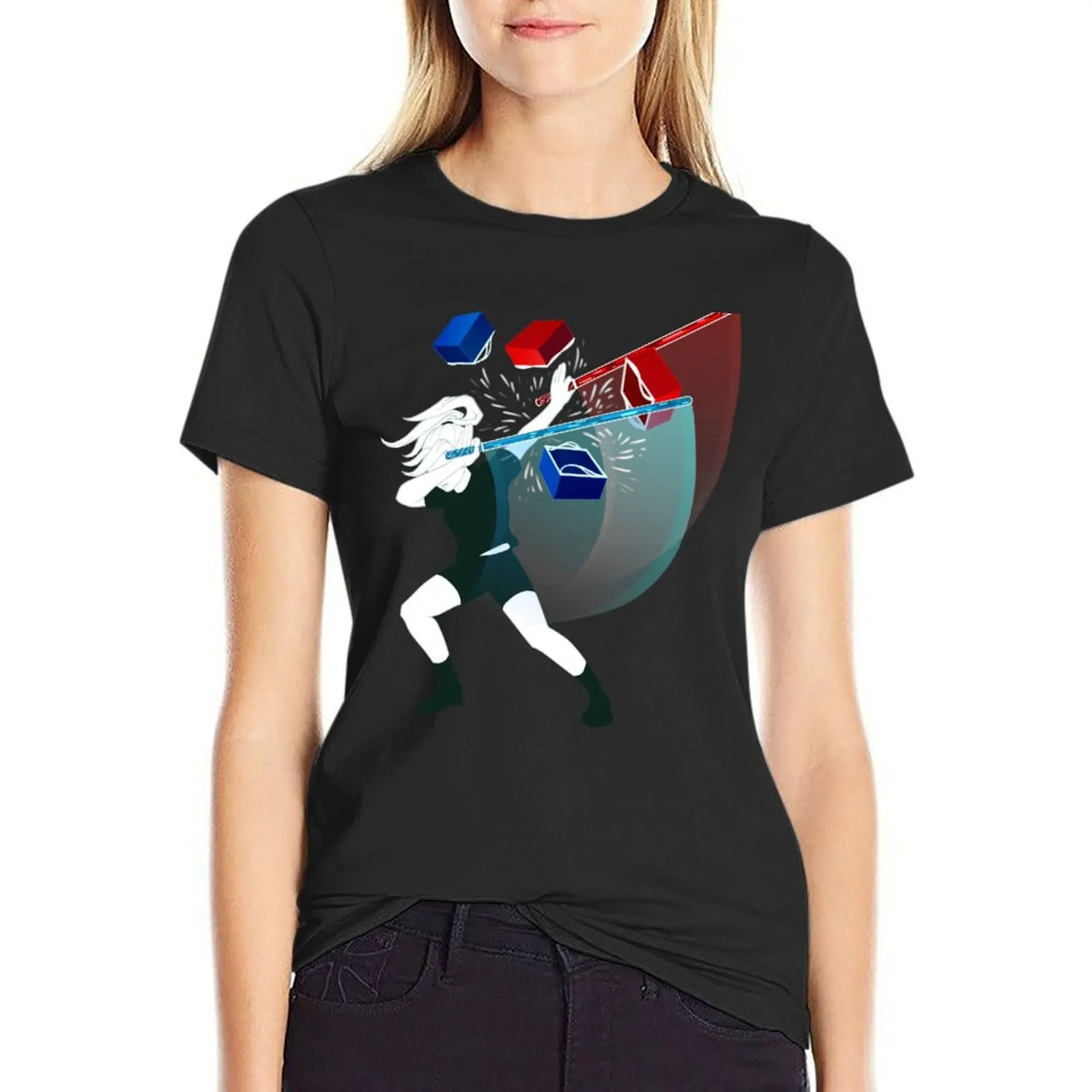Beat Saber Girl - Meme Edition T-Shirt plus size tops hippie clothes lady clothes Women's tops