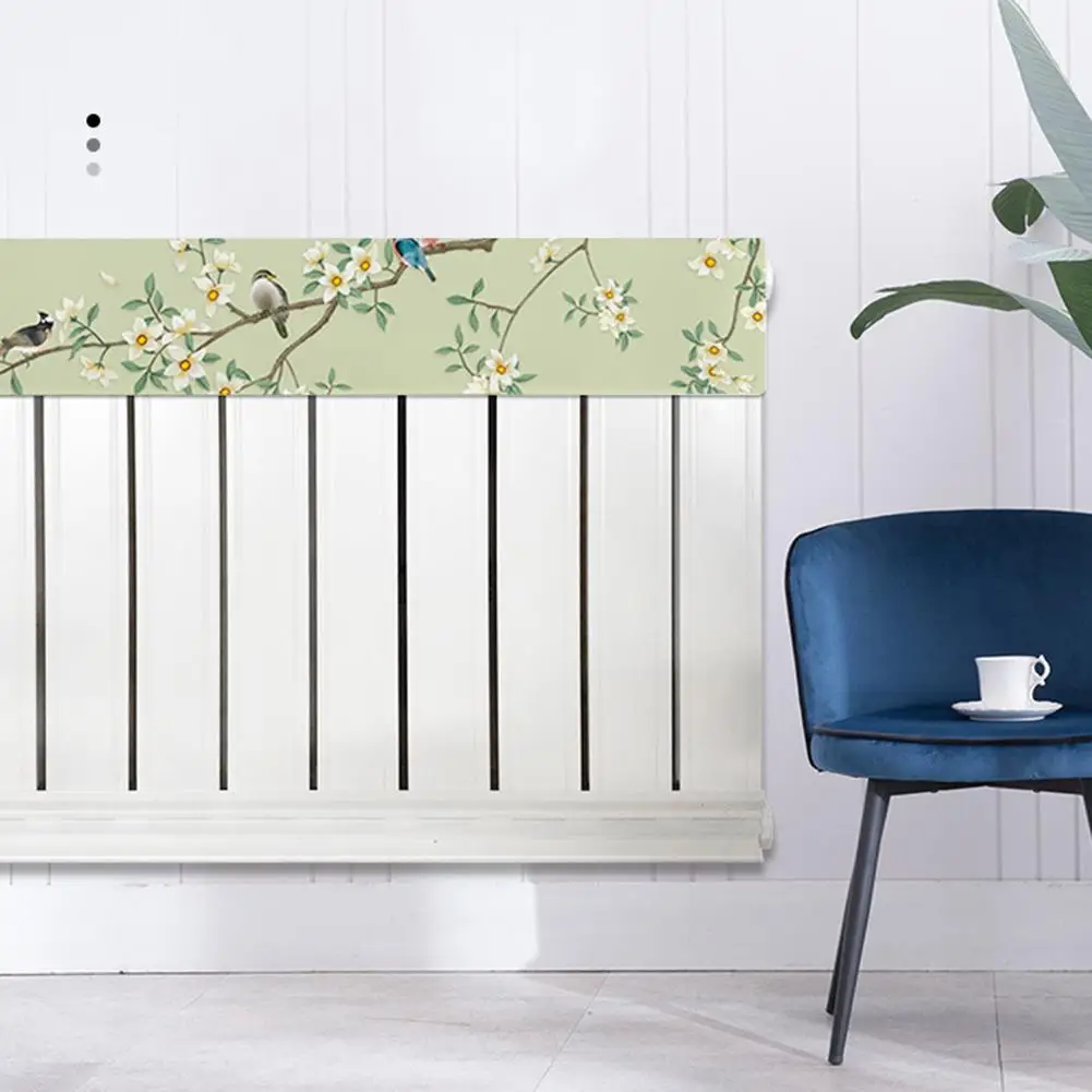 Breathable Fabric Cover Decorative Radiator Wrapper Chinese-Style Radiator Cover Breathable Material Dust Protection