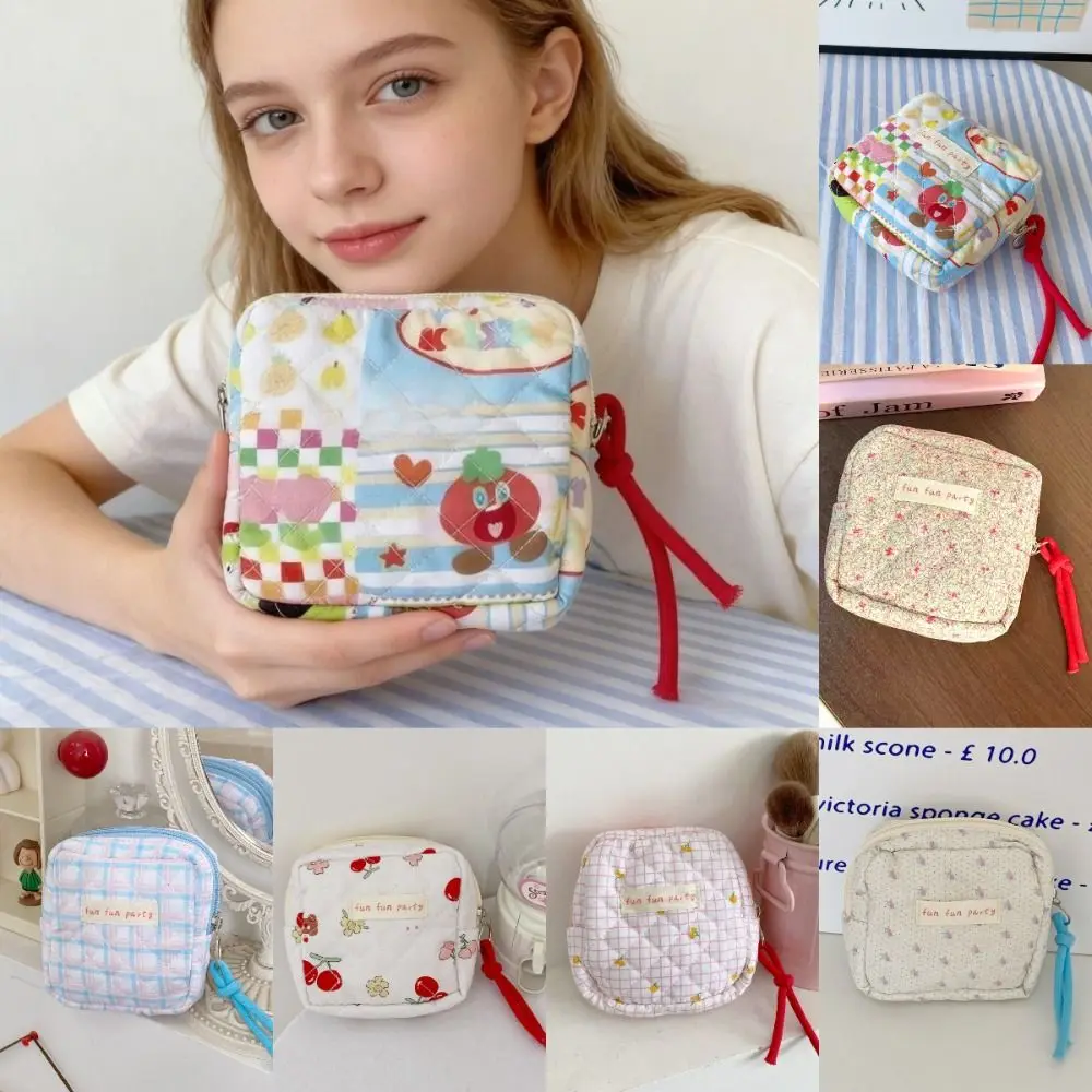 

Cute Cartoon Sanitary Napkin Bag Mini Zipper Makeup Bag Large Capacity Portable Coin Purse Cosmetic,earphone Etc Storage