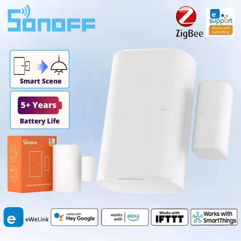 SONOFF SNZB04P Zigbee Smart Door Window Sensor Smart Scene Linkage Home Security Alarm Smart Scene Works With Alexa Google Home