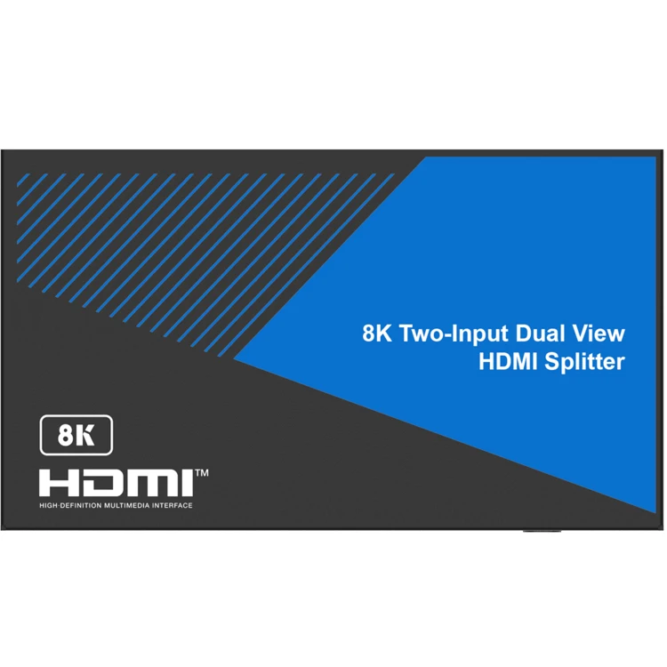 8K HDMI الفاصل الترا HD 2.1 عالية السرعة 48Gbps HDMI التبديل 2x1 8K @ 60 هرتز 4K @ 120 هرتز الفاصل الجلاد