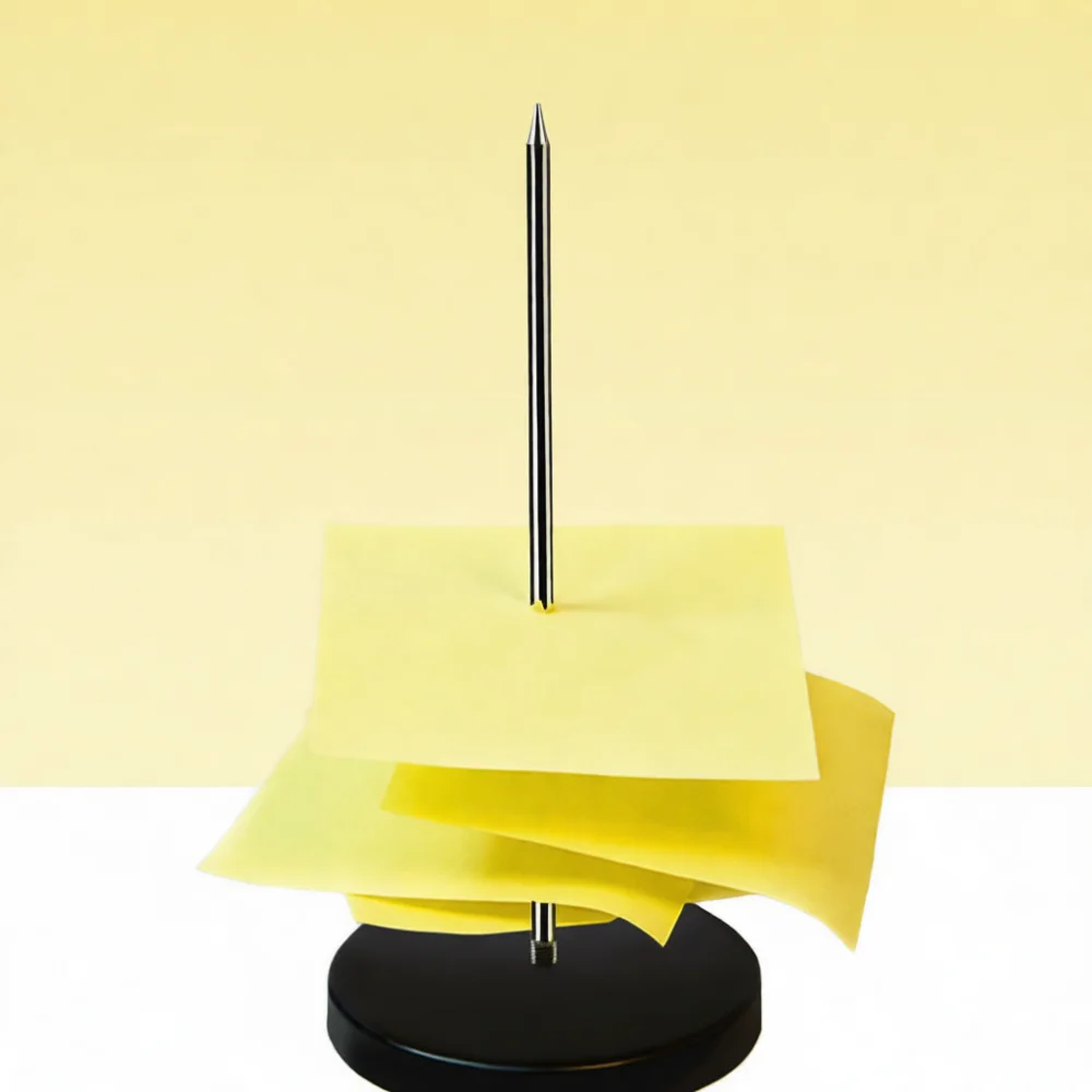Kitchen Restaurant Stainless Steel Bill Holder Spike Desk Receipt Organizer Note Paper Memo Stand Document Fixing Tool