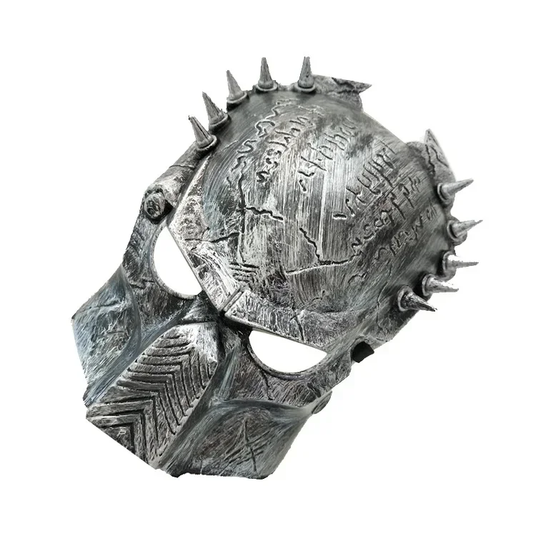 Alien Hunter Maske Predator Maske Lone Wolf Maske Rivet Snap Iron Mask Predator Cosplay Masque Gold Alien Iron Blood Warrior Maske – Detail 7