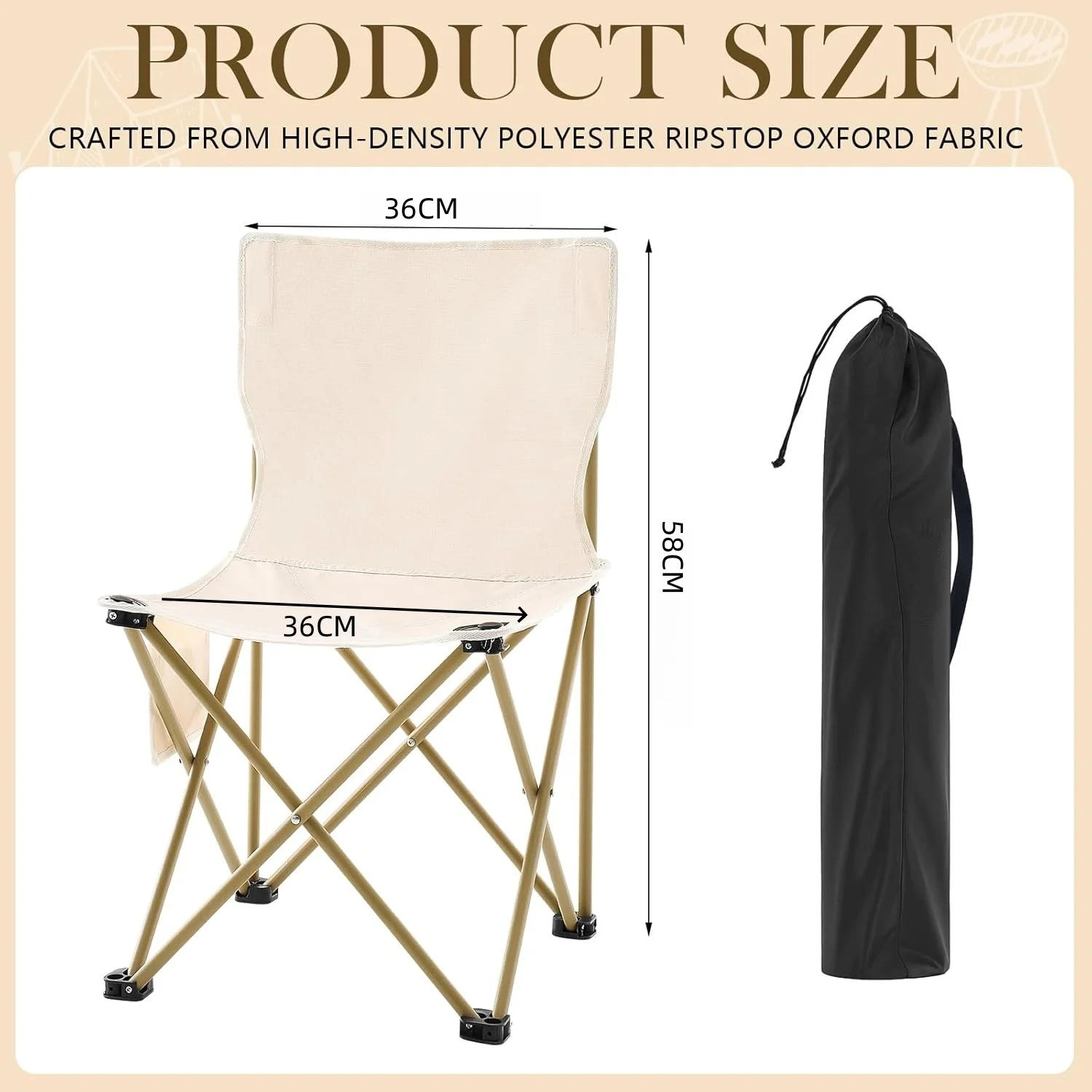 

Складное кресло для экскурсий и сауны, усиленное, с регулируемой спинкой, подходит для рыбалки, сауны, пляжа и пикника