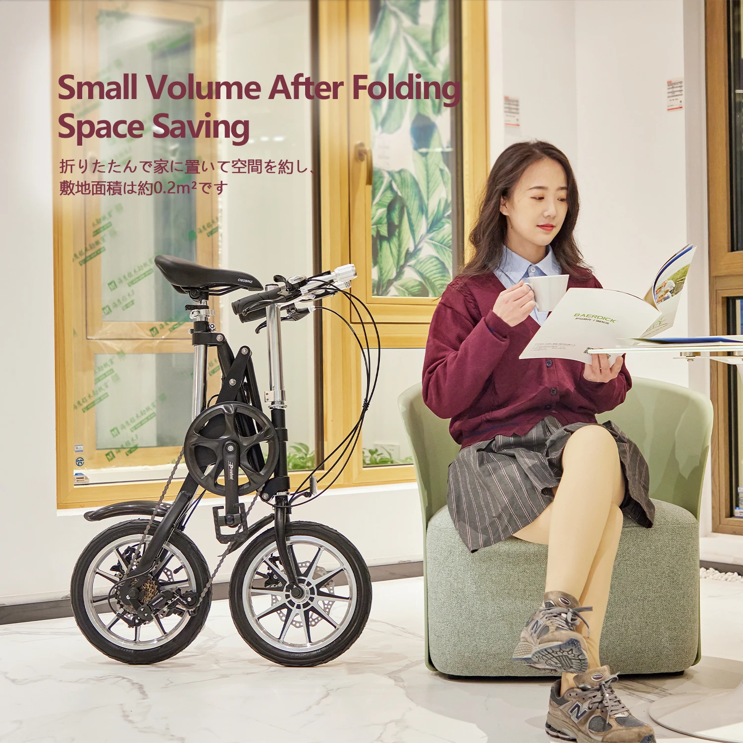 

Aluminum Alloy 14-Inch Folding Bicycle With 7 Speed Lightweight Bike Steel Fork Disc Brake System OEM Logo Bicicleta