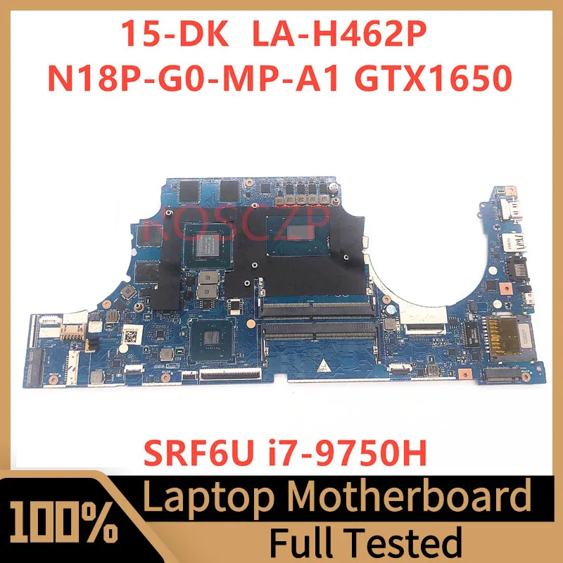 

FPC52 LA-H462P Mainboard For HP 15-DK Laptop Motherboard With SRF6U I7-9750H CPU N18P-G0-MP-A1 GTX1650 100% Full Tested Good