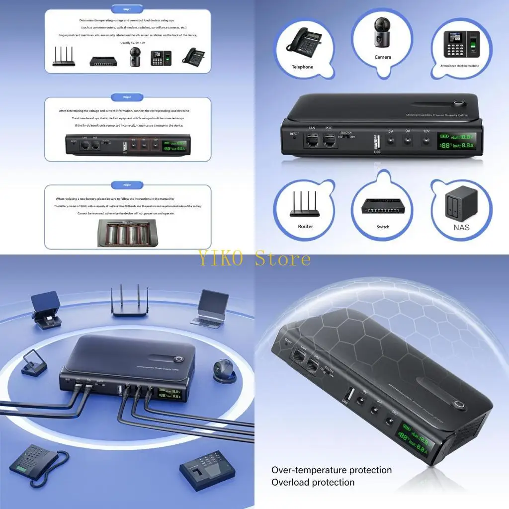 K32C Home Office Use 36W Uninterruptible Power Supply Compact ABS Without Battery