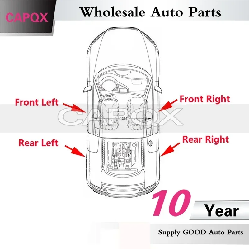 CAPQX Car Rear Side Fender Cover Apron Corner Trim Cover For Porsche Cayenne 2007-2010 Door Lower Skirt Cover Pate