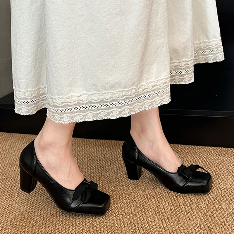 Square Toe High Heels Women Sh - Women Shoes Size 7 ulasan dan harga