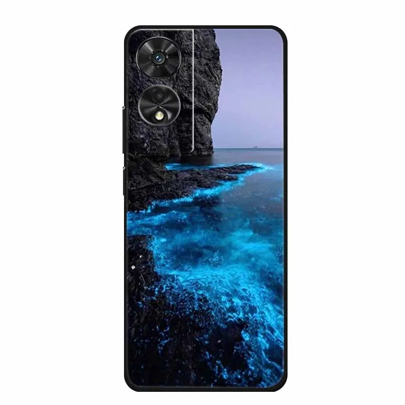 جراب هاتف سيليكون أسود للصدمات ، غلاف لين ، غطاء خلفي ، TCL ، TCL505 Shell ، 49"