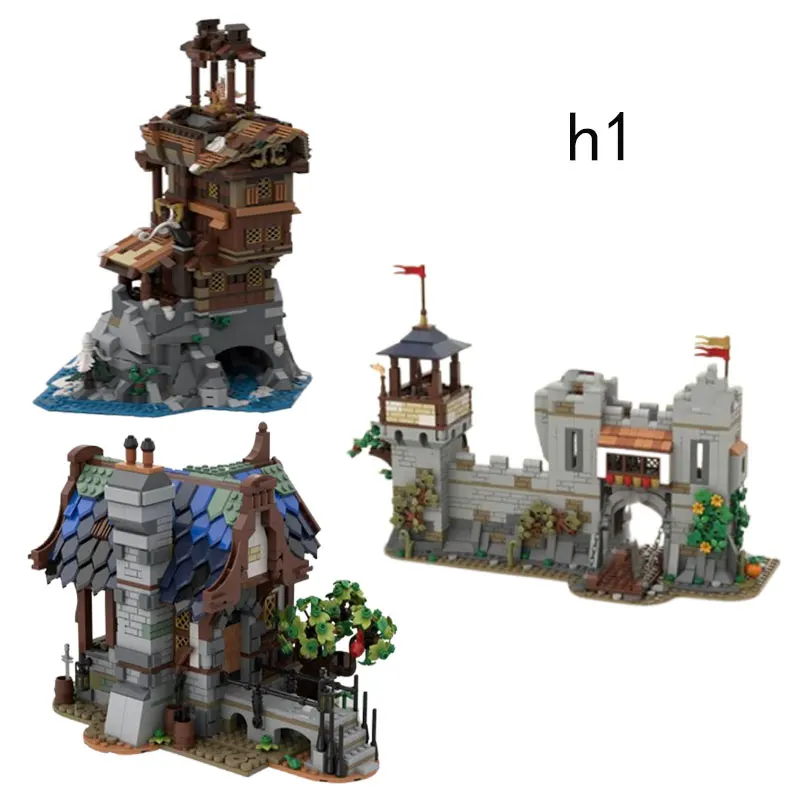 

Spot MOC-198279 Lighthouse 79655 Medieval Home 137562 Castle Small Particle Assembly Building Blocks Puzzle Toy Model Gift Set O