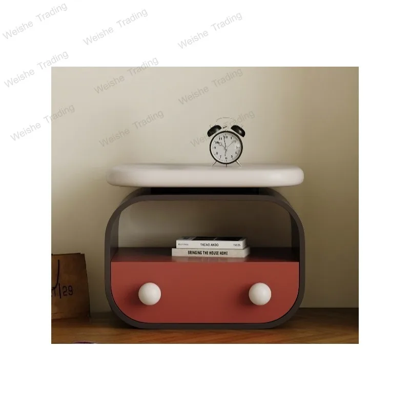 

bedside table light luxury high-end bedroom household small rack storage