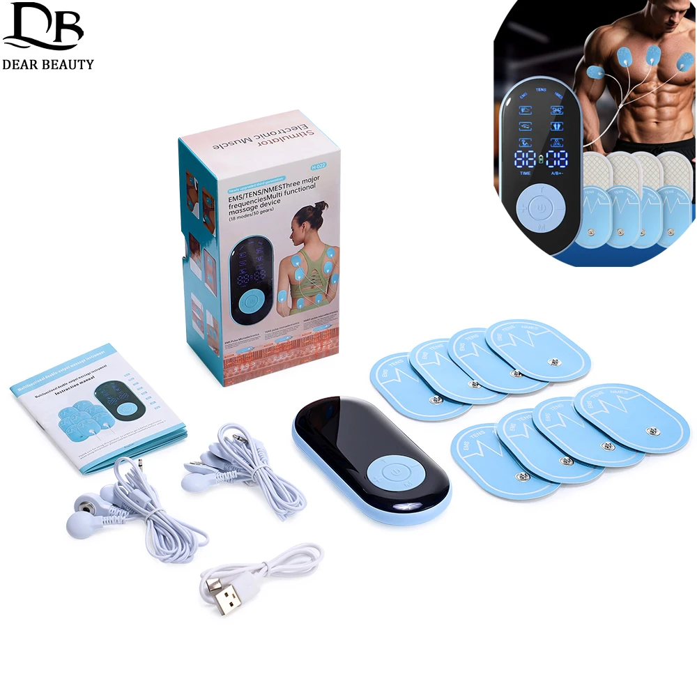 

Electric TENS Muscle Stimulator Device 18 Modes 30 Levels EMS Pulse Body Massager For Neck Back Digital Therapy Acupuncture Mach
