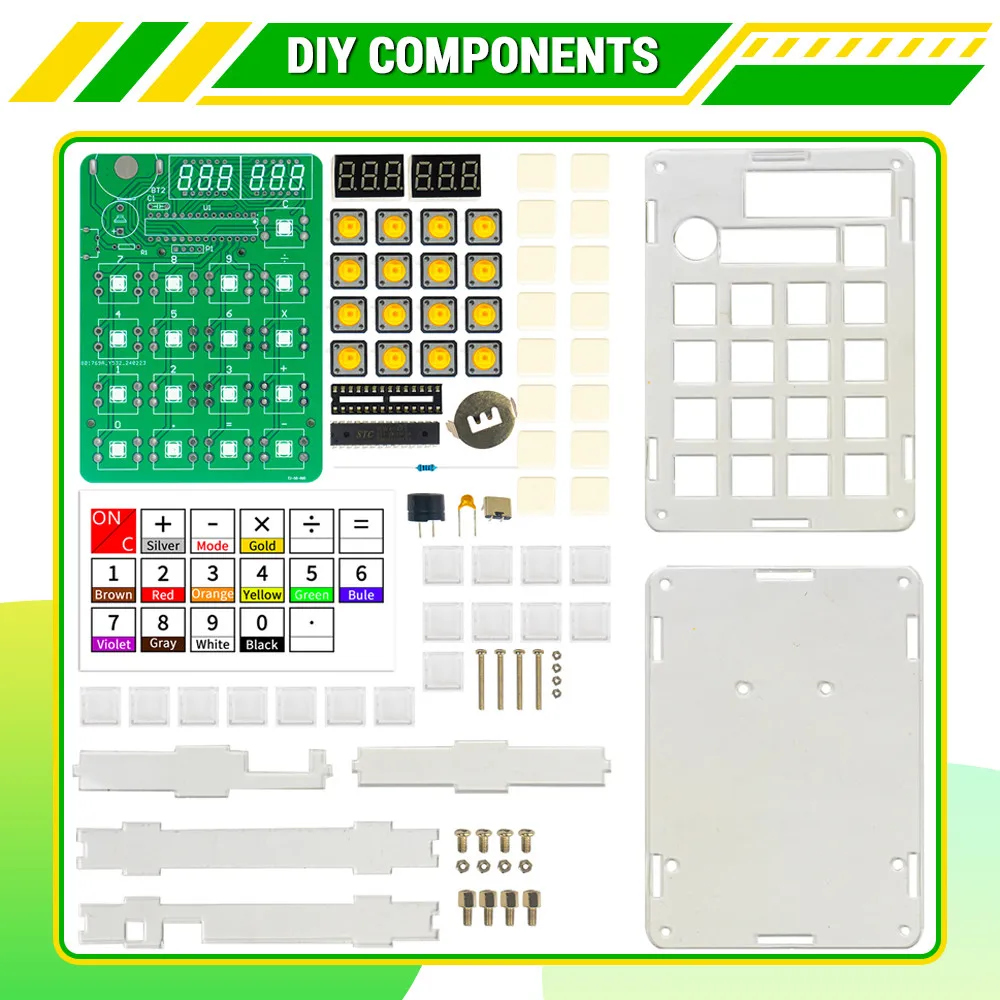 DIY Kalkulator Elektroniczny zestaw produkcyjny Cyfrowy wyświetlacz lampowy LED z jednokładowym zestawem do lutowania mikrokomputerem