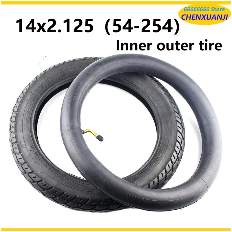 14 Inch 14x2.125(54-254) Tyre 14*2.125 Tire and Tube for 14 Inch Electric Scooters E-bike Bicycle Tires