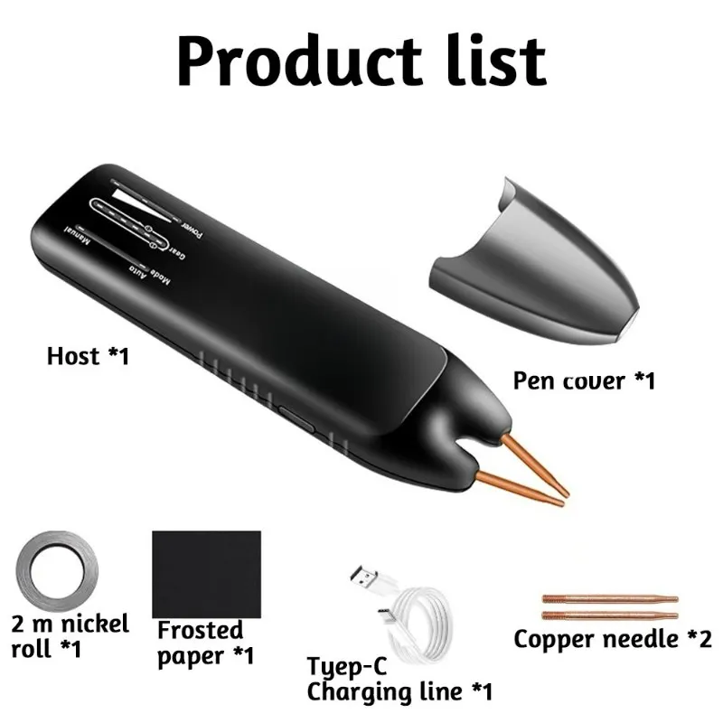 

Customizable Portable Handheld Spot Welder 18650 Battery DIY Mini Household Touch Welding Machine for 0.1-0.25mm Nickel Sheet