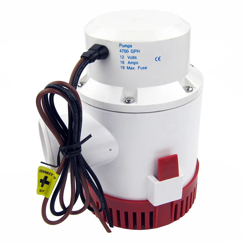 Submersible Boat Bilge Water Pump 12v 4700gph Non-Automatic Marine Electric Bilge Pump for Ponds, Pools, Spas Silent, Boat