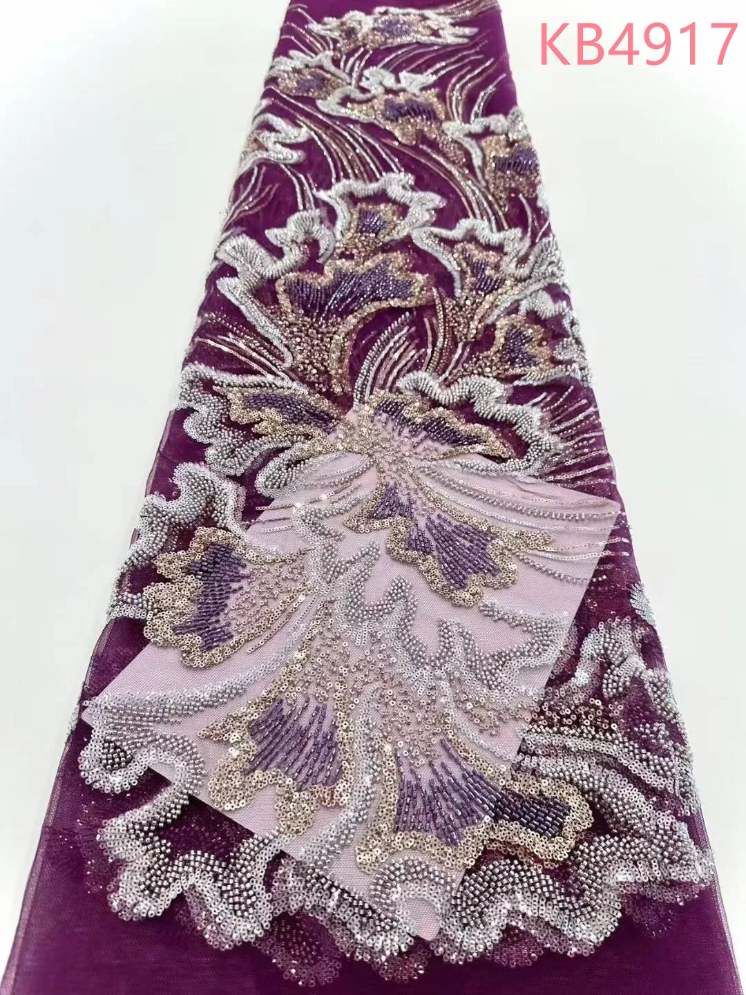 قماش دانتيل أفريقي عالي الجودة 2025 دانتيل أخضر أزرق مخضر قماش نيجيري قماش مطرز فساتين سهرة لحفلات الزفاف KB4917