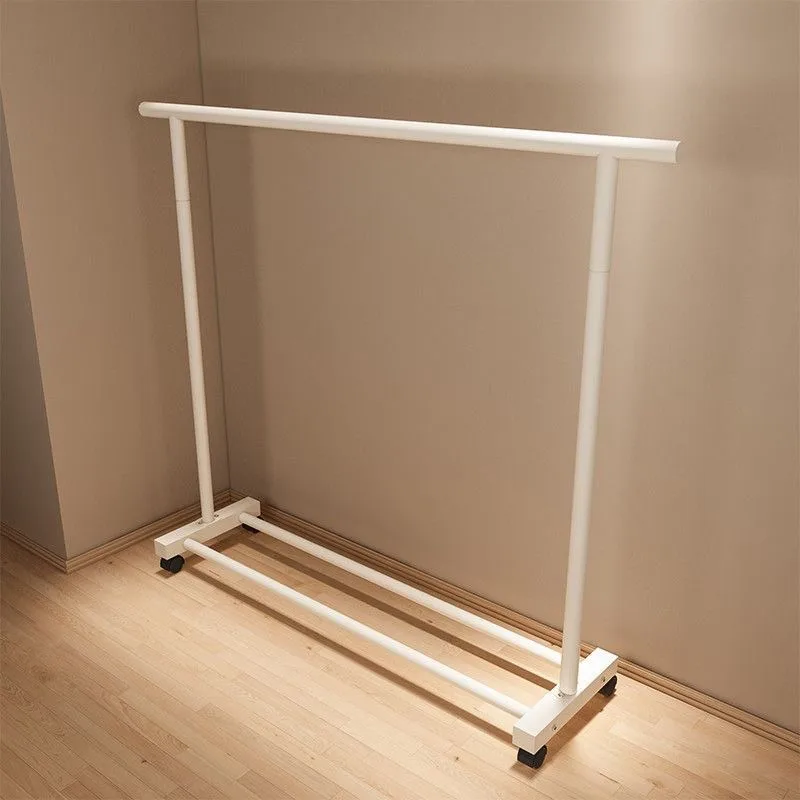 Wheels Entrance Clothes Rack Shelfs Portable Drying Balcony Clothes Rack Detachable Minimalist Place Saving Home Furniture