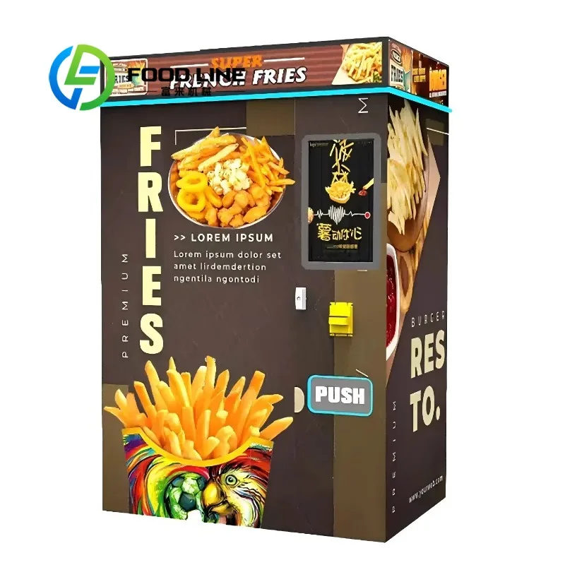 Commercial Potato Fry Vending Machine, Multi‑Currency Payment System Wide Compatibility Unmanned French Fries Selling Vending