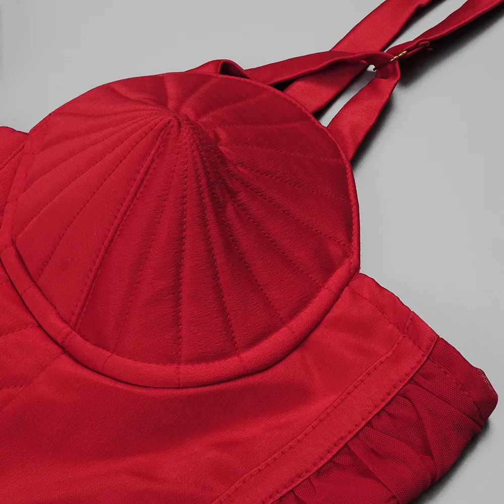 Moda vermelho cortar vestido sem costas sem mangas bodycon vestidos de festa sexy magro na altura do joelho vestido para baile de formatura evento de férias