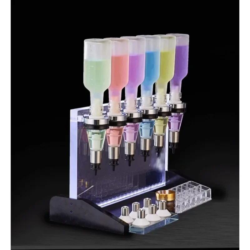 6-Head Perfume Tester Dispenser with Counter Display Stand – Bulk Fragrance Sampling Bar for Retail Stores & Beauty Boutiques