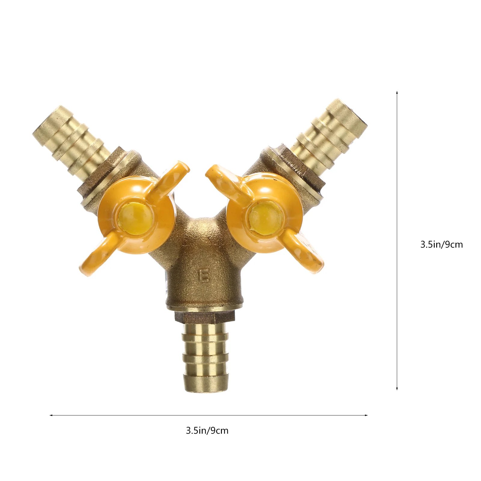 Válvula de aire de combustible Premium con bola de cierre en forma de 3 Y, válvula de aire de Gas y combustible dividida de cobre para uso comercial residencial, 2 uds.