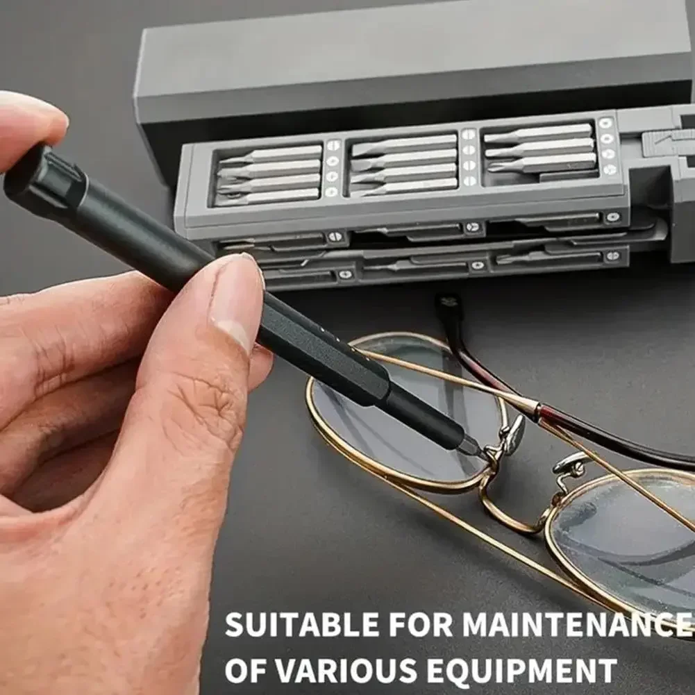 

Набор отверток 46 в 1, прецизионный инструмент, магнитные отвертки, металлические биты Torx для очков iPhone, часов, ПК