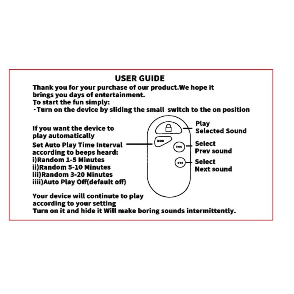 Remote Control Hidden Noise Maker 16 Sound Laughs Funny Sound Generator Annoying Gag Jokes Cricket Sound Prank School Office