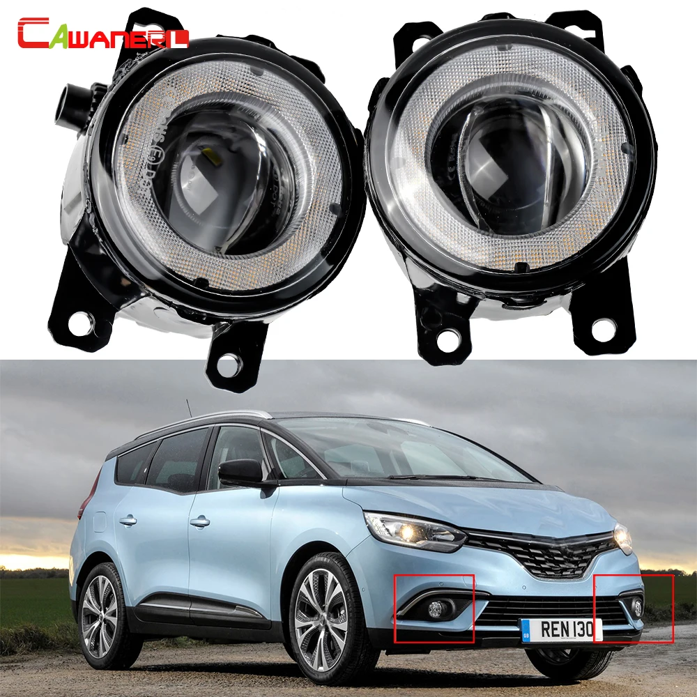 

2 X противотуманные Глаза Ангела в сборе для Renault Scenic Grand Scenic II III IV 2003-2023, противотуманные дневные ходовые огни H11