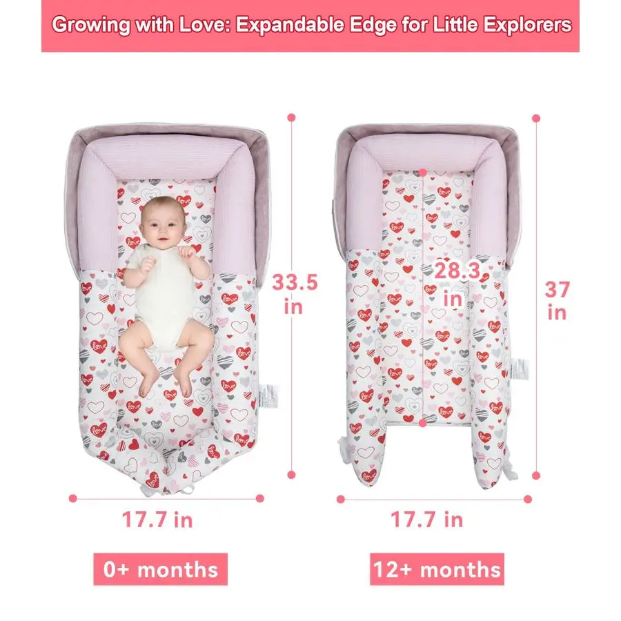 كرسي استرخاء، كرسي سفر محمول قابل للطي لحديثي الولادة 012 شهرًا، عش خفيف الوزن قابل للغسل مع مظلة، ناعم ومسامي B #5