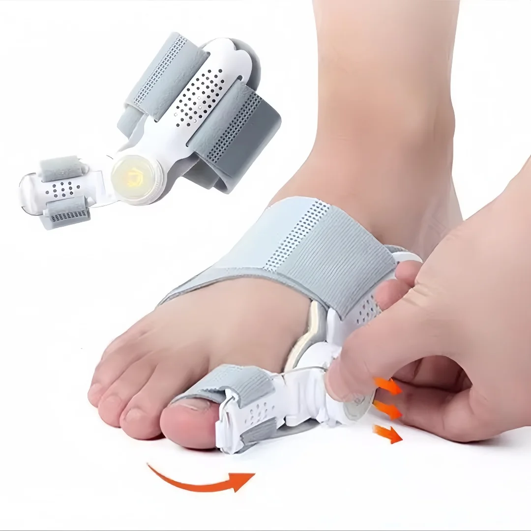 

1pcs Adjustable Knob Hallux Valgus Toe Corrector Big Bone Toe Separator Toe Splint Straightener Bunion Corrector Foot Protector
