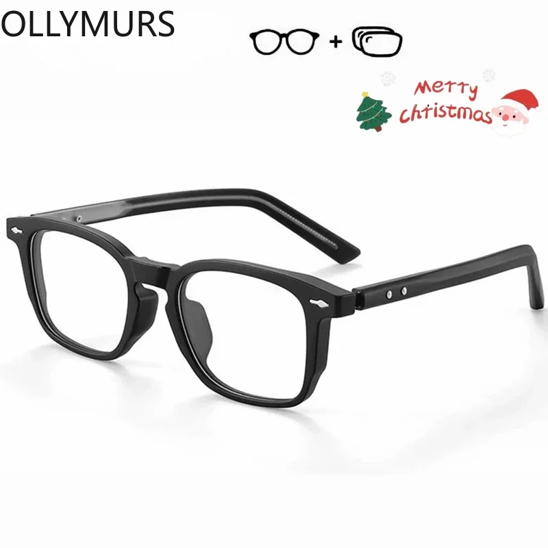 

KIZN Ретро квадратные мужские и женские оптические антибликовые очки по рецепту для близорукости и дальнозоркости с прогрессивной формулой