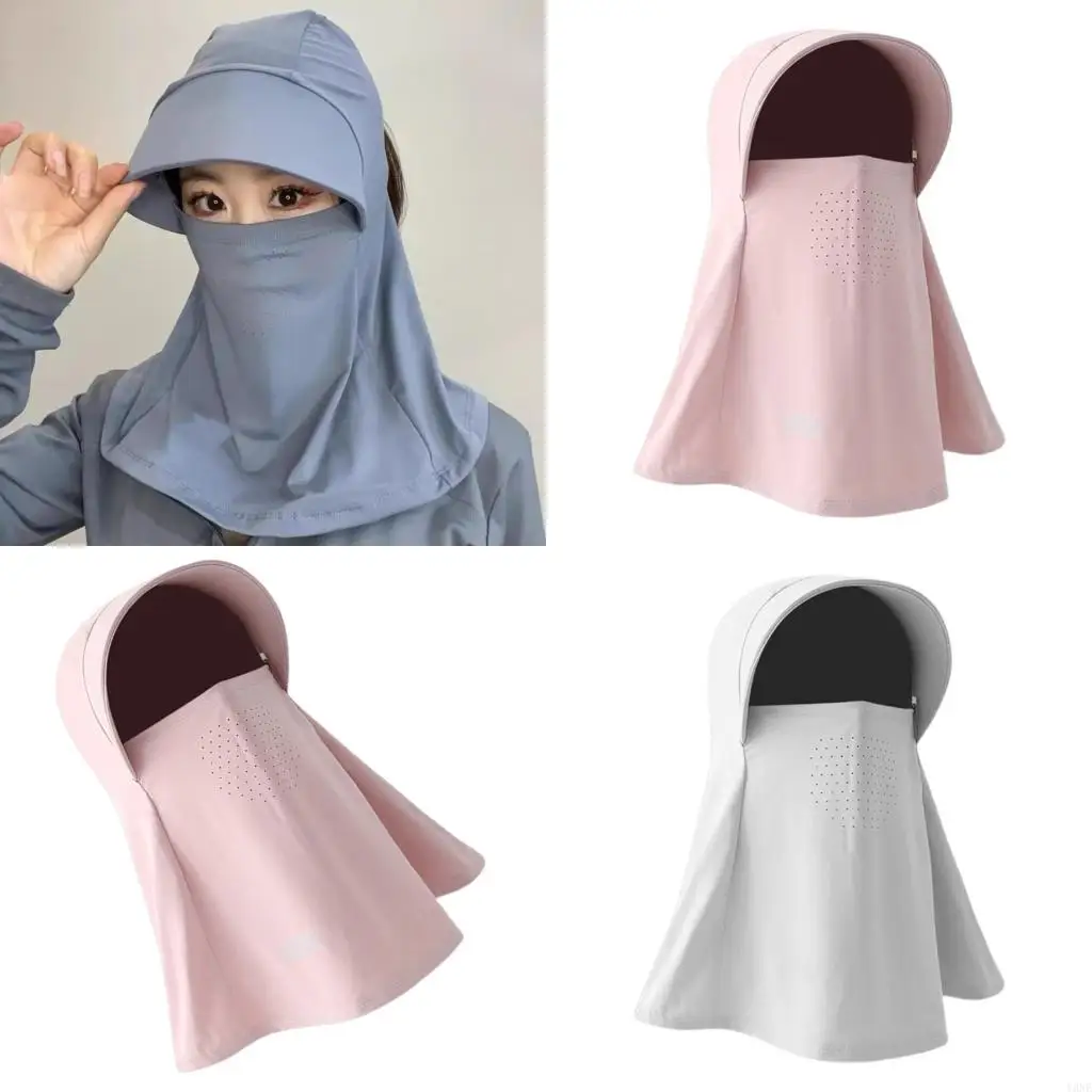 

Y3NE Full Coverage Balaclava Stretchable Ponytail Design Hat For Women Outdoor Sport