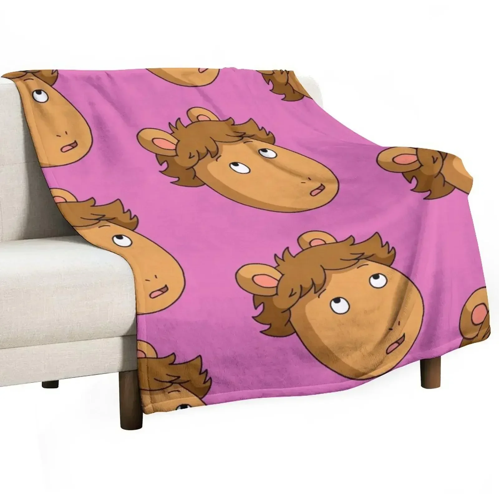 DW from Arthur Looking Up Meme Art Throw Blanket cosplay anime Camping Blankets