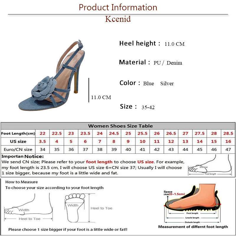 Kcenid Gladiator Fashion Open Toe Women Modern Sandals Summer High Heels Sexy Flower Back Strap Sandals Women Party Dress Shoes