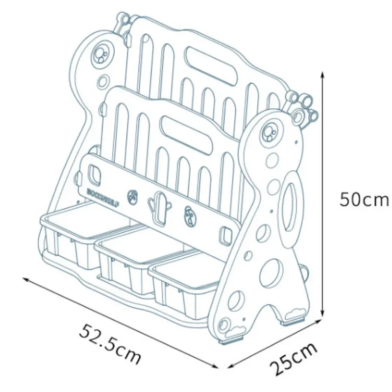 Triangular Multilayer Partition Bookcase, Kids Book Cabinet, Fine Workmanship Storage Solution