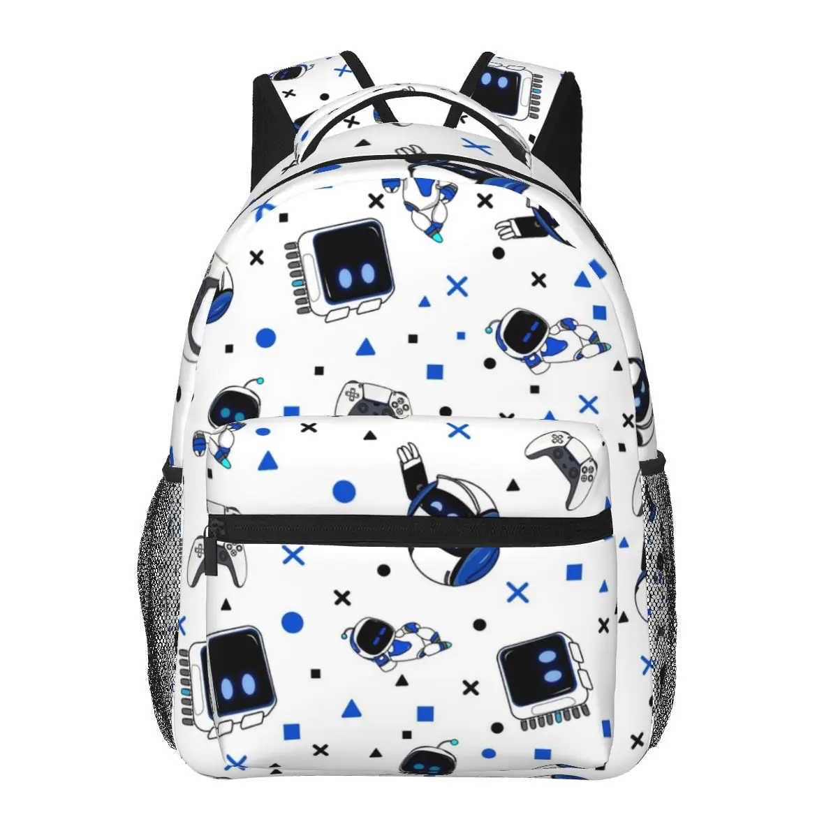 

Astrobot And Friends Backpacks Boys Girls Bookbag Students School Bags Cartoon Travel Rucksack Shoulder Bag Large Capacity